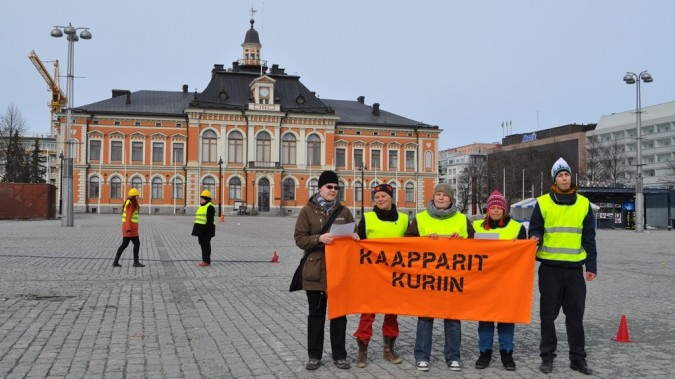 Changemakerin Kaapparit kuriin! -kampanjan avaustapahtuma Kuopiossa huhtikuussa 2013