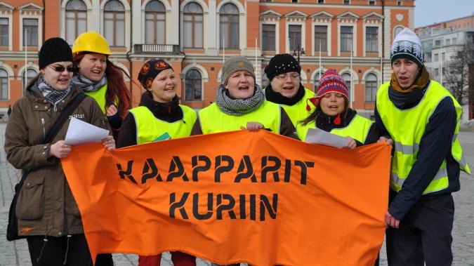 Changemakerin Kaapparit kuriin! -kampanjan avaustapahtuma Kuopiossa huhtikuussa 2013