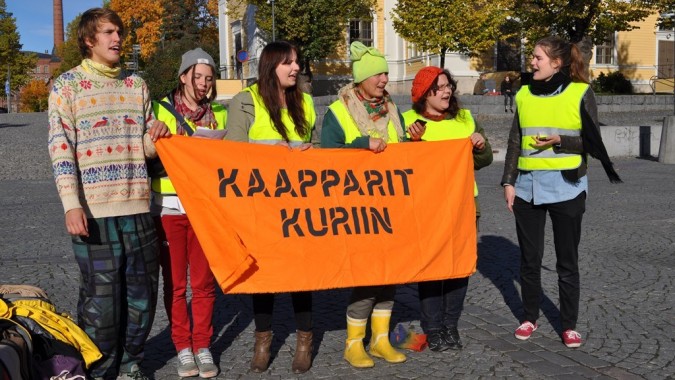 Changemakerin Kaapparit kuriin! -kampanjatapahtuma Tampereella lokakuussa 2013