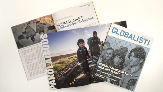 Pakolaisuusteemaisia artikkeleita Globalistin numerossa 1/2017