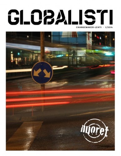 Globalisti-lehden numeron 1/2014 kansikuva.