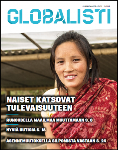 Globalistin kansikuvassa nuori nainen