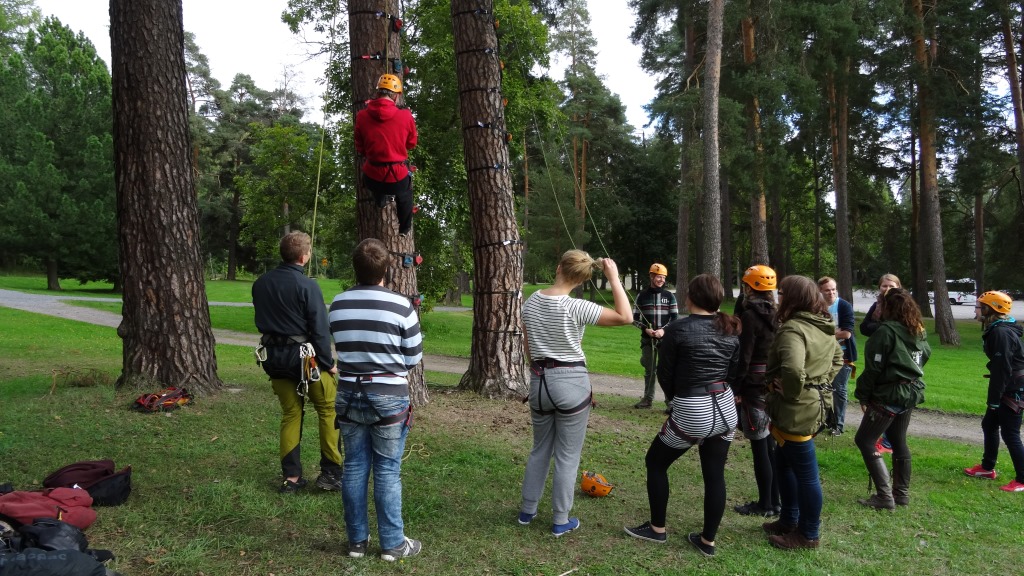 Paikallisryhmäpäivä päättyi ohjattuun puukiipeilyyn.