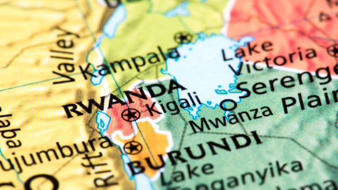 Ruandan kartta