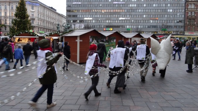 Rauhankulkue Helsingin keskustassa