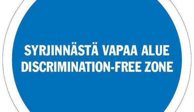 Syrjinnästä vapaa alue -logo